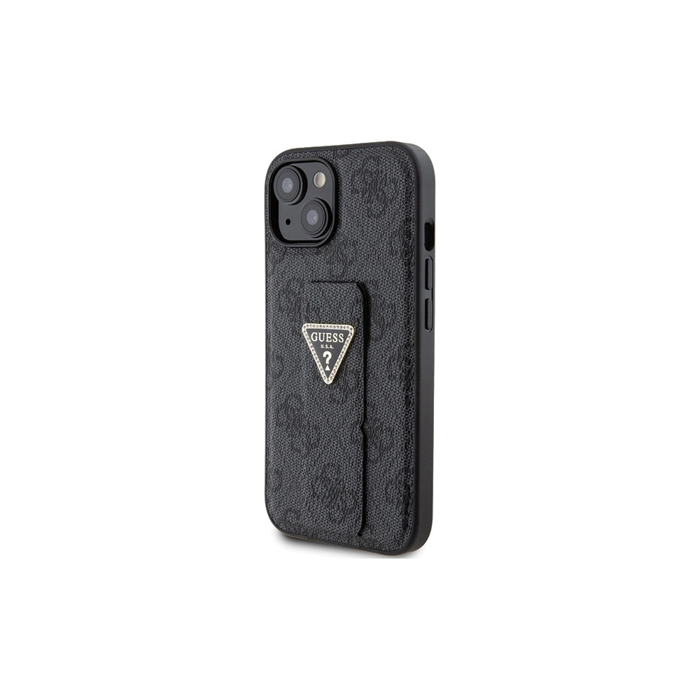 Hurtownia GSM - Etui Guess GUHCP15SPGS4TDK iPhone 15 negru/black hardcase Grip Stand 4G Triangle Strass - GUE3018 - {ean13} - Hurt