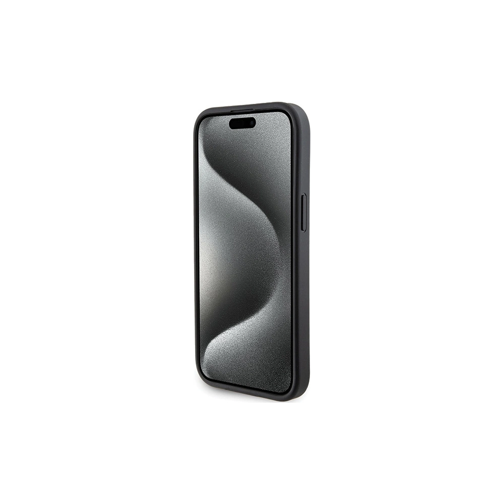 Hurtownia GSM - Etui Guess GUHCP15SPGS4TDK iPhone 15 negru/black hardcase Grip Stand 4G Triangle Strass - GUE3018 - {ean13} - Hurt