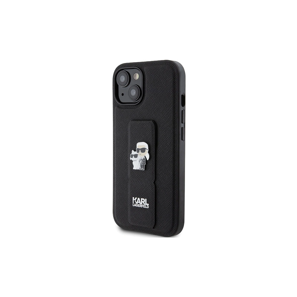 Hurtownia GSM - Case Karl Lagerfeld KLHCP15MGSAKCPK iPhone 15 Plus schwarz/black hardcase Gripstand Saffiano Case Karl&Choupette Pins - KLD1792 - {ean13} - Hurt