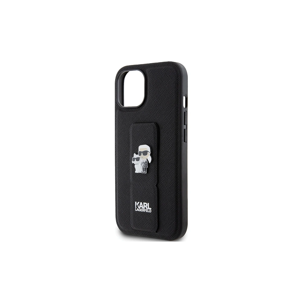 Hurtownia GSM - Case Karl Lagerfeld KLHCP15MGSAKCPK iPhone 15 Plus schwarz/black hardcase Gripstand Saffiano Case Karl&Choupette Pins - KLD1792 - {ean13} - Hurt