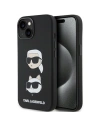 Karl Lagerfeld KLHCP15MSDHKCNK iPhone 15 Plus czarny/black Silicone Karl&Choupette Head