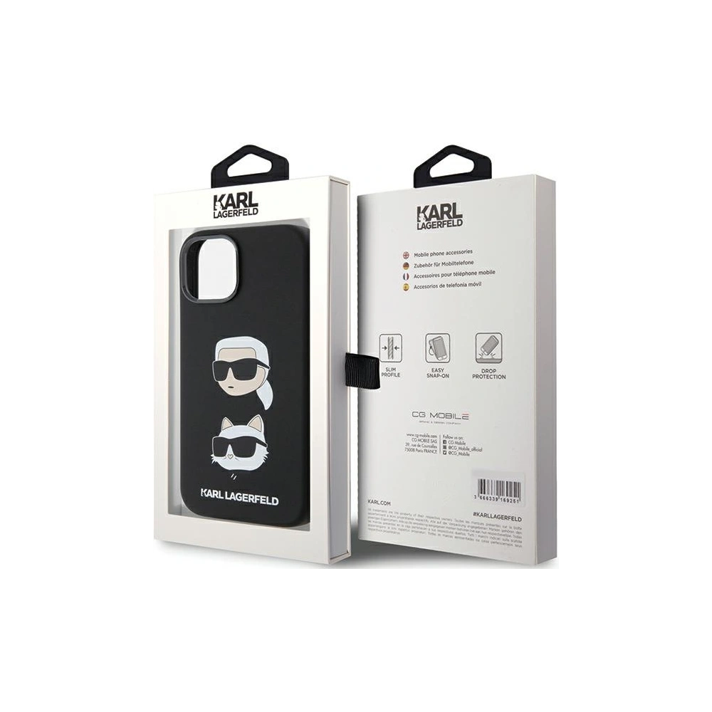 Hurtownia GSM - Etui Karl Lagerfeld KLHCP15MSDHKCNK iPhone 15 Plus černé/black silikonové etui Karl&Choupette Head - KLD1795 - {ean13} - Hurt