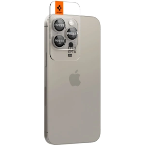 Osłona Aparatu Spigen Optik.tr EZ Fit Camera Protector 2-pack iPhone 14 Pro / Pro Max / 15 Pro / Pro Max Natural Titanium