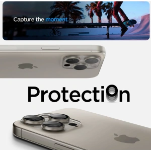 Hurtownia GSM - Osloane Aparat Spigen Optik.tr EZ Fit Camera Protector 2-pachet iPhone 14 Pro / Pro Max / 15 Pro / Pro Max Titanium Natural - SPN3201 - {ean13} - Hurt