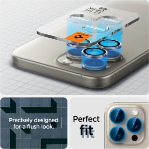 Wholesale Spigen Optik.TR EZ Fit Camera Protector iPhone 14 Pro / Pro Max / 15 Pro / Pro Max Natural Titanium (2 Pack) - SPN3201 - {ean13} - Hurt