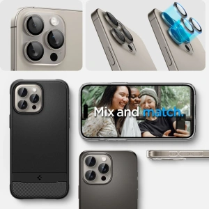 Hurtownia GSM - Osloane Aparat Spigen Optik.tr EZ Fit Camera Protector 2-pachet iPhone 14 Pro / Pro Max / 15 Pro / Pro Max Titanium Natural - SPN3201 - {ean13} - Hurt