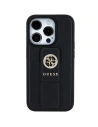 Etui Guess GUHCP15SPGSSADK iPhone 15 černý/black hardcase Grip Stand 4G Saffiano Strass