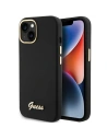 Etui Guess GUHCP15SSMBSLK iPhone 15 czarny/black hardcase Silicone Script Metal Logo & Frame