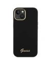 Guess GUHCP15SSMBSLK iPhone 15 czarny/black hardcase Silicone Script Metal Logo & Frame