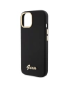 Guess GUHCP15SSMBSLK iPhone 15 czarny/black hardcase Silicone Script Metal Logo & Frame
