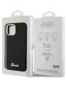 Guess GUHCP15SSMBSLK iPhone 15 czarny/black hardcase Silicone Script Metal Logo & Frame