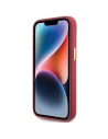 Etui Guess GUHCP15SSMBSLM iPhone 15 magenta hardcase silikonový skript s kovovým logem a rámem