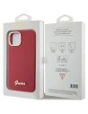 Guess GUHCP15SSMBSLM iPhone 15 magenta hardcase Silicone Script Metal Logo & Frame