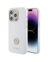 Etui Guess GUHCP15XM4DGPH iPhone 15 Pro Max bílý/white hardcase Silicone Logo Strass 4G