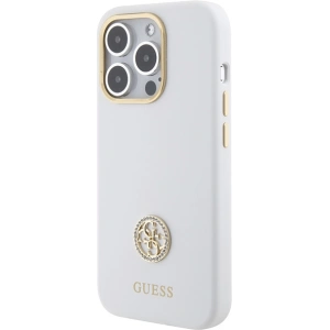 Hurtownia GSM - Etui Guess GUHCP15XM4DGPH iPhone 15 Pro Max alb/white hardcase Silicon Logo Strass 4G - GUE3023 - {ean13} - Hurt
