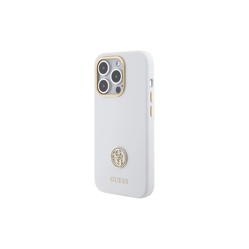 Hurtownia GSM - Etui Guess GUHCP15XM4DGPH iPhone 15 Pro Max fehér/white hardcase Szilikon Logó Strassz 4G - GUE3023 - {ean13} - Hurt