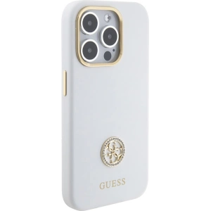 Hurtownia GSM - Etui Guess GUHCP15XM4DGPH iPhone 15 Pro Max bílý/white hardcase Silicone Logo Strass 4G - GUE3023 - {ean13} - Hurt