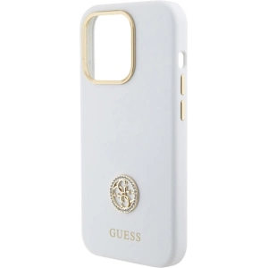 Hurtownia GSM - Etui Guess GUHCP15XM4DGPH iPhone 15 Pro Max alb/white hardcase Silicon Logo Strass 4G - GUE3023 - {ean13} - Hurt