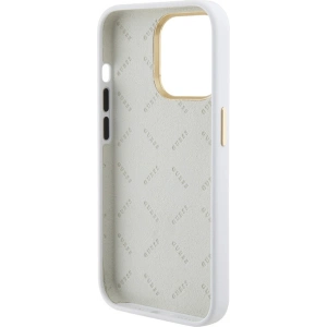 Hurtownia GSM - Etui Guess GUHCP15XM4DGPH iPhone 15 Pro Max alb/white hardcase Silicon Logo Strass 4G - GUE3023 - {ean13} - Hurt