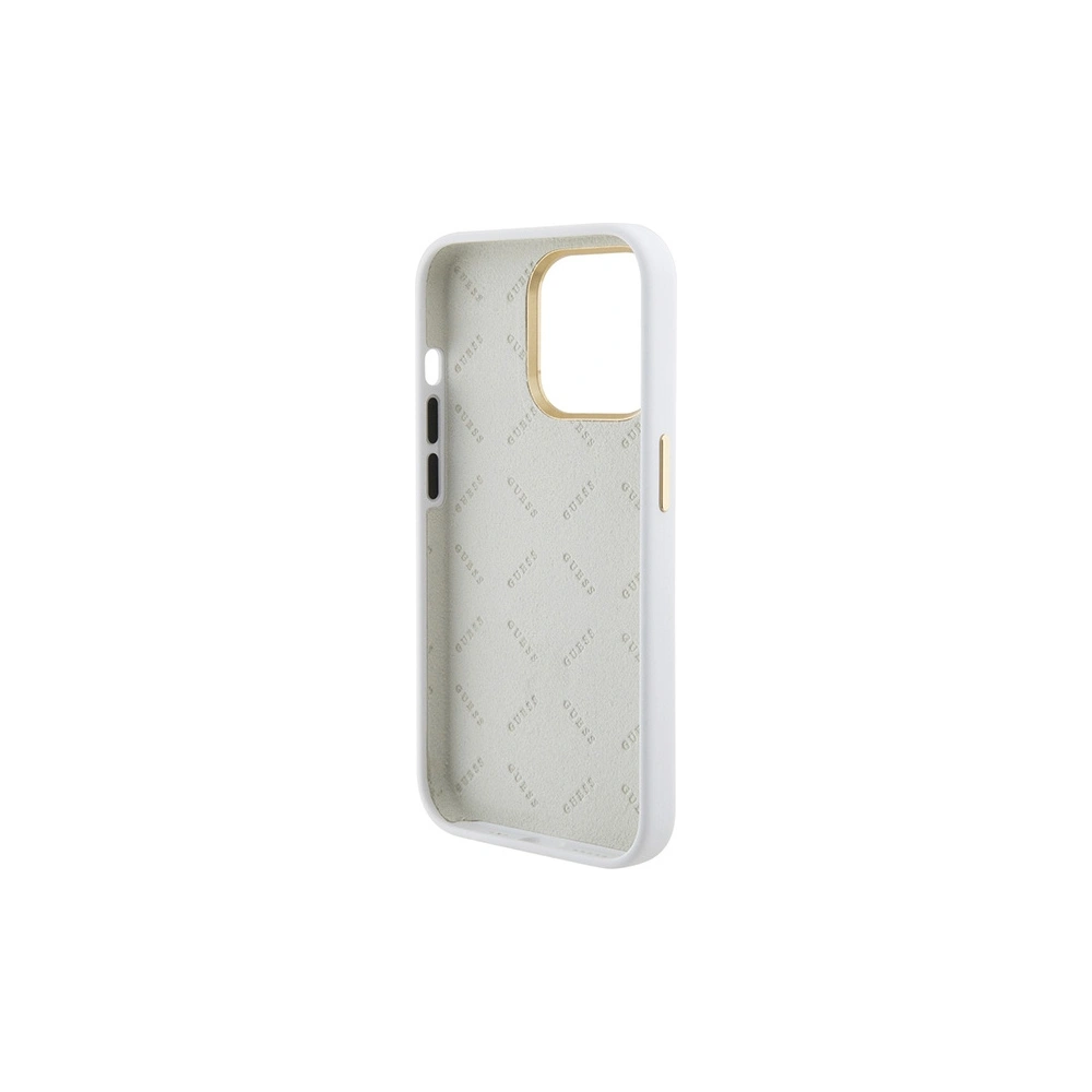 Hurtownia GSM - Etui Guess GUHCP15XM4DGPH iPhone 15 Pro Max bílý/white hardcase Silicone Logo Strass 4G - GUE3023 - {ean13} - Hurt