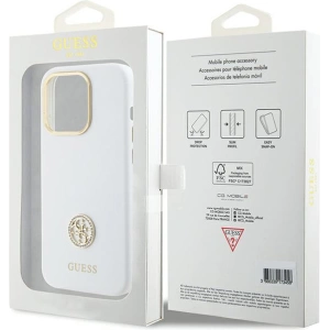 Hurtownia GSM - Etui Guess GUHCP15XM4DGPH iPhone 15 Pro Max alb/white hardcase Silicon Logo Strass 4G - GUE3023 - {ean13} - Hurt