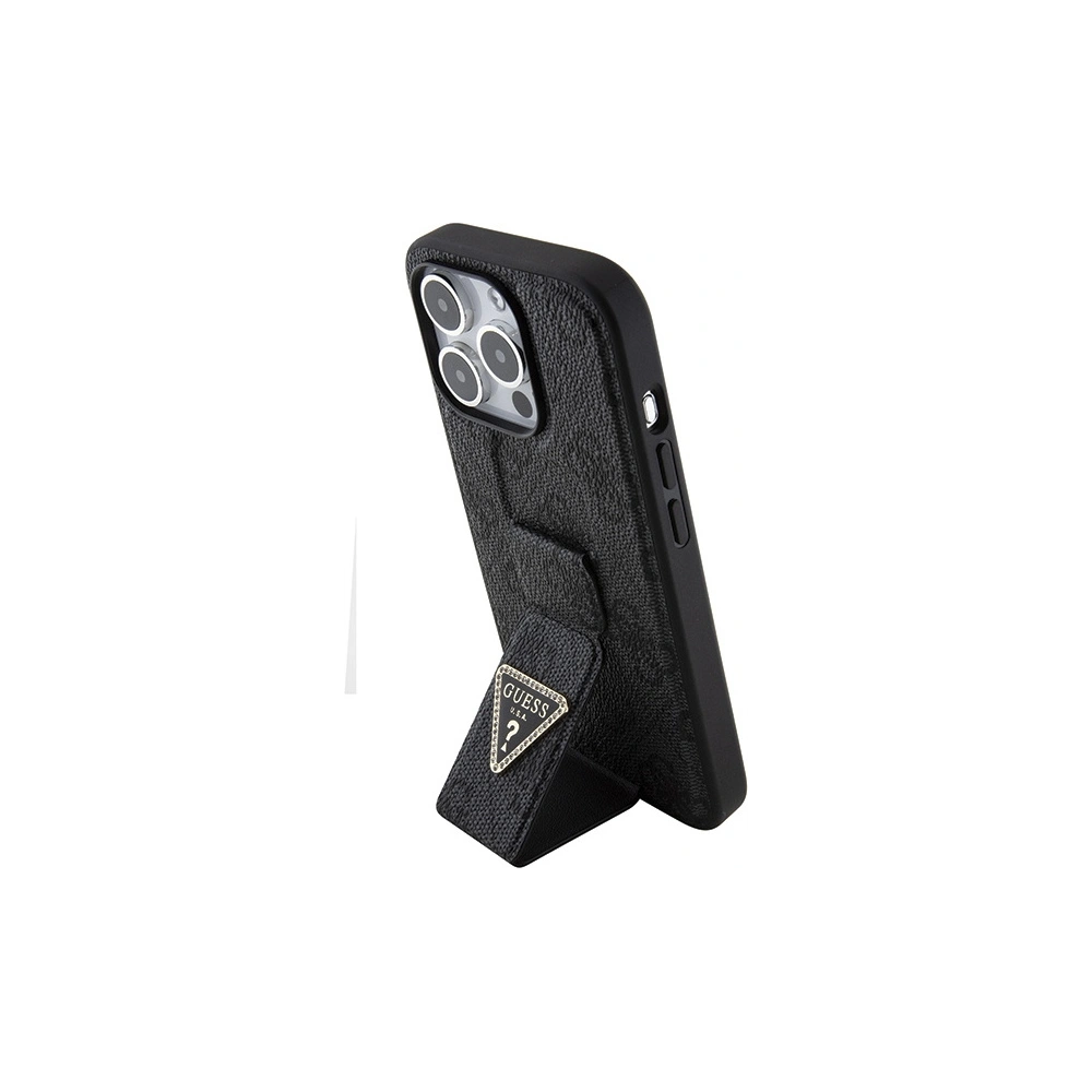 Hurtownia GSM - Etui Guess GUHCP15XPGS4TDK iPhone 15 Pro Max černý/black hardcase Grip Stand 4G Triangle Strass - GUE3024 - {ean13} - Hurt