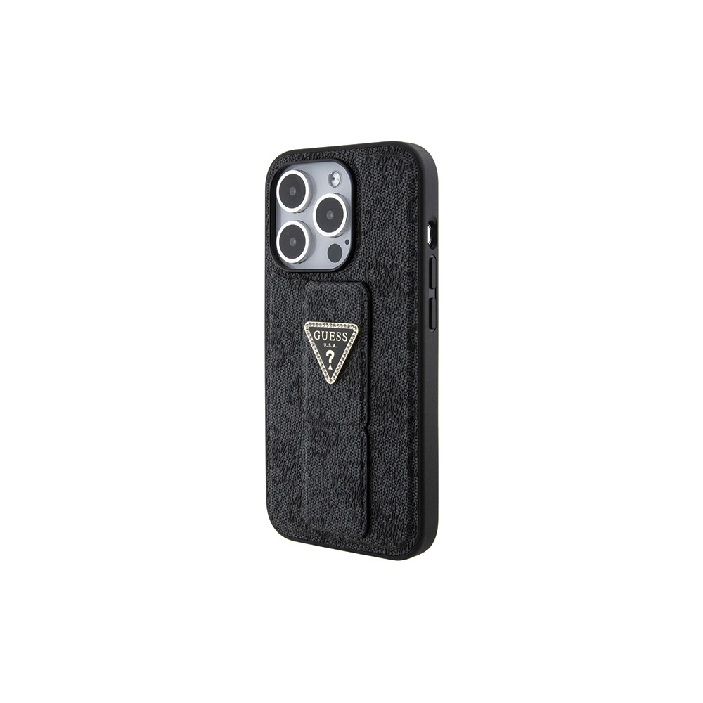 Wholesale Guess GUHCP15XPGS4TDK iPhone 15 Pro Max czarny/black hardcase Grip Stand 4G Triangle Strass - GUE3024 - {ean13} - Hurt