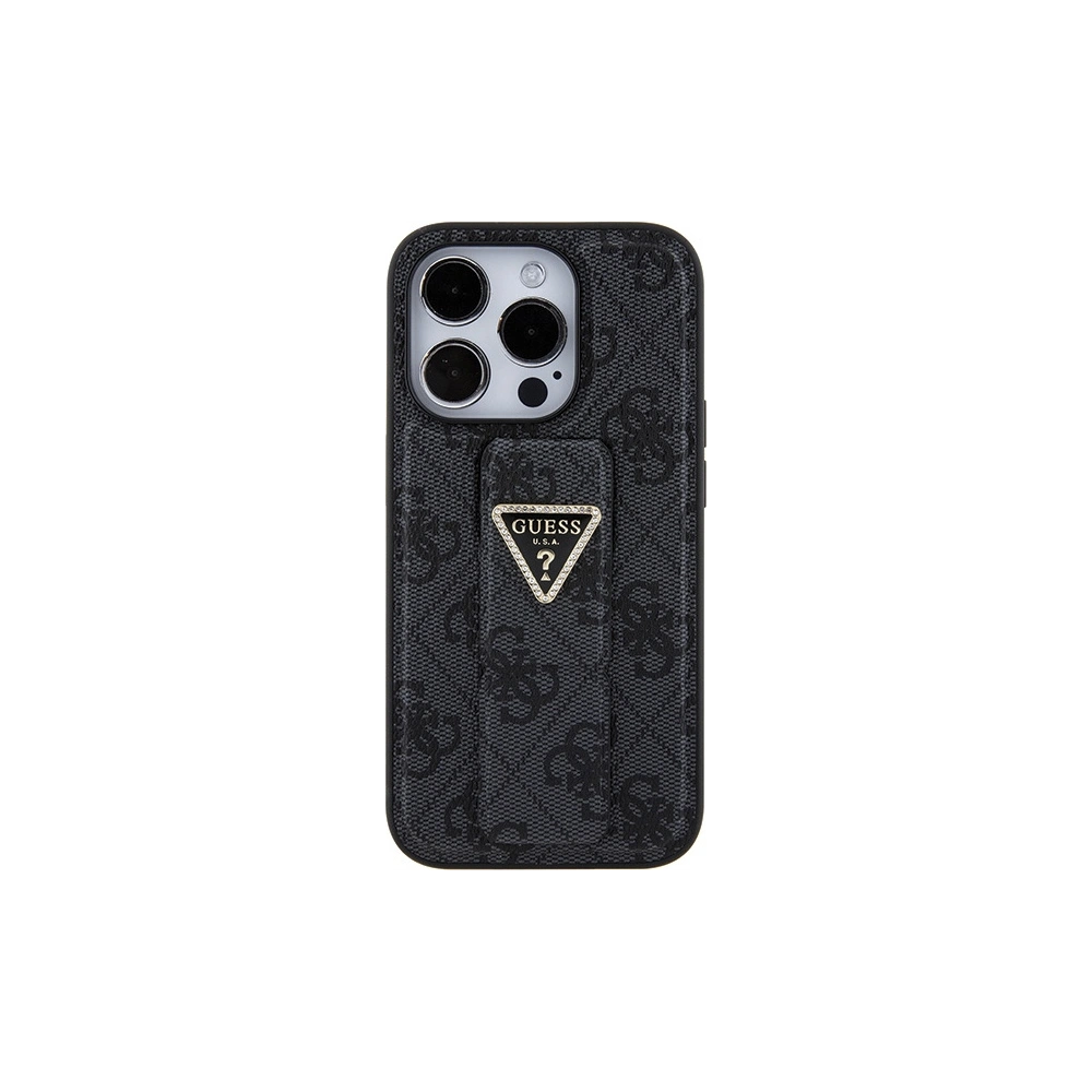 Wholesale Guess GUHCP15XPGS4TDK iPhone 15 Pro Max czarny/black hardcase Grip Stand 4G Triangle Strass - GUE3024 - {ean13} - Hurt