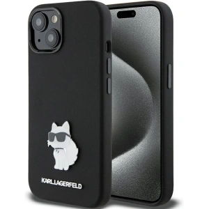 Etui Karl Lagerfeld KLHCP15MSMHCNPK iPhone 15 Plus czarny/black Silicone Choupette Metal Pin