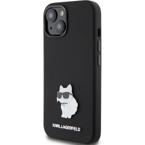 Etui Karl Lagerfeld KLHCP15MSMHCNPK iPhone 15 Plus czarny/black Silicone Choupette Metal Pin
