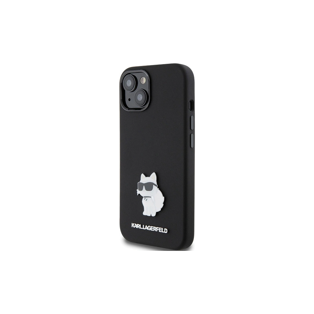 Hurtownia GSM - Etui Karl Lagerfeld KLHCP15MSMHCNPK iPhone 15 Plus fekete/sz black Szilikon Choupette Fém Gomb - KLD1796 - {ean13} - Hurt