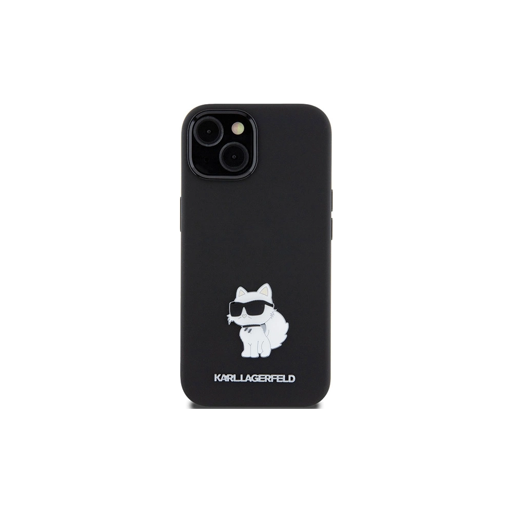 Hurtownia GSM - Etui Karl Lagerfeld KLHCP15MSMHCNPK iPhone 15 Plus fekete/sz black Szilikon Choupette Fém Gomb - KLD1796 - {ean13} - Hurt