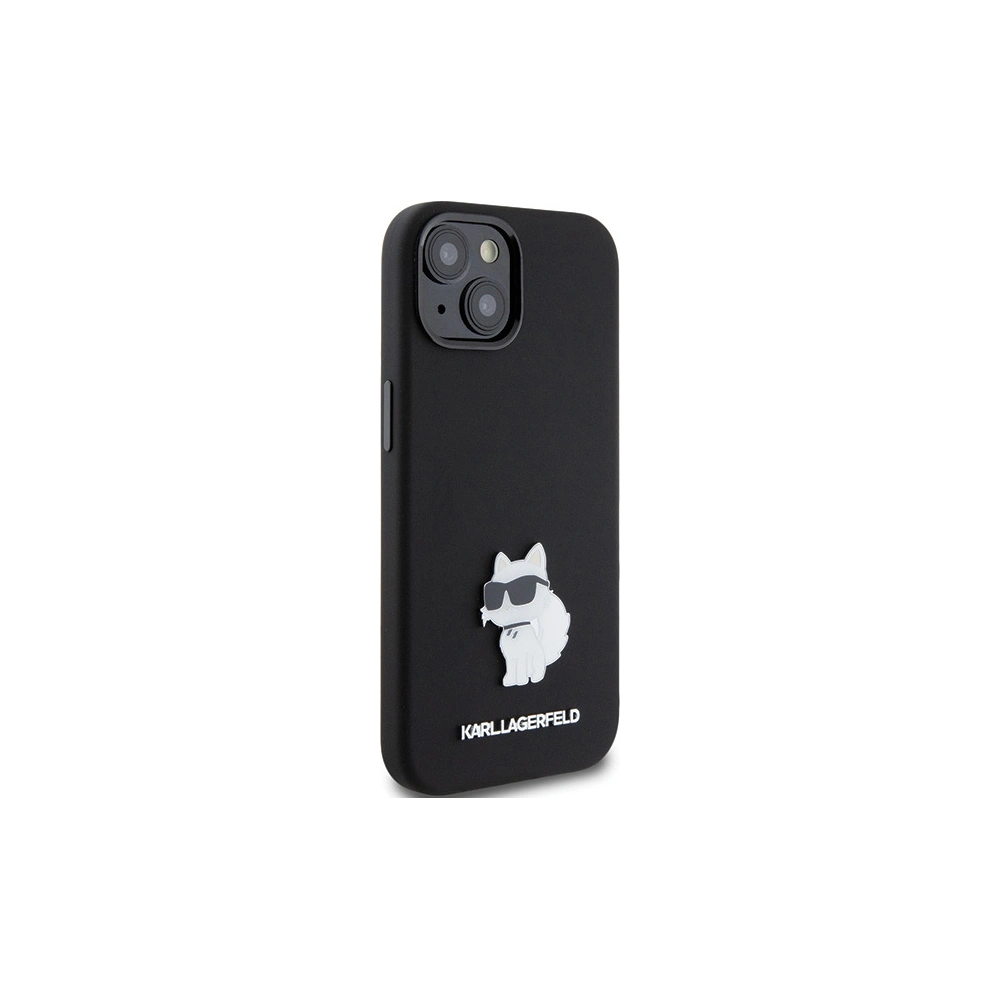 Hurtownia GSM - Etui Karl Lagerfeld KLHCP15MSMHCNPK iPhone 15 Plus fekete/sz black Szilikon Choupette Fém Gomb - KLD1796 - {ean13} - Hurt