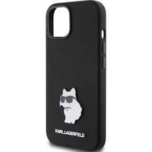 Etui Karl Lagerfeld KLHCP15MSMHCNPK iPhone 15 Plus czarny/black Silicone Choupette Metal Pin