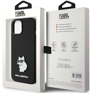 Etui Karl Lagerfeld KLHCP15MSMHCNPK iPhone 15 Plus czarny/black Silicone Choupette Metal Pin