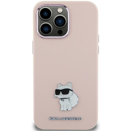 Hurtownia Karl Lagerfeld - 3666339166243 - KLD1797 - Etui Karl Lagerfeld KLHCP15MSMHCNPP iPhone 15 Plus różowy/pink Silicone Choupette Metal Pin - B2B homescreen