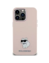 Case Karl Lagerfeld KLHCP15MSMHCNPP iPhone 15 Plus rosa/pink Silikon Choupette Metal Pin