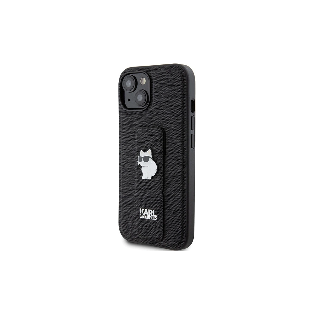 Wholesale Karl Lagerfeld KLHCP15SGSACHPK iPhone 15 czarny/black hardcase Gripstand Saffiano Choupette Pins - KLD1799 - {ean13} - Hurt