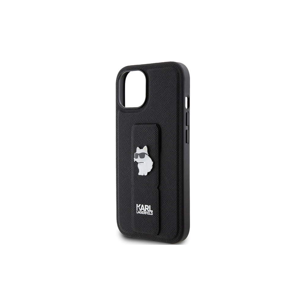 Wholesale Karl Lagerfeld KLHCP15SGSACHPK iPhone 15 czarny/black hardcase Gripstand Saffiano Choupette Pins - KLD1799 - {ean13} - Hurt