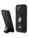 Karl Lagerfeld KLHCP15SGSAKCPK iPhone 15 czarny/black hardcase Gripstand Saffiano Karl&Choupette Pins