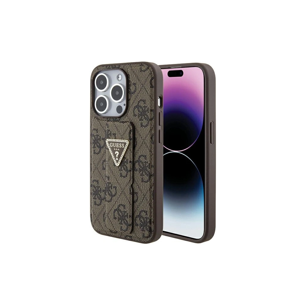 Hurtownia GSM - Case Guess GUHCP15XPGS4TDW iPhone 15 Pro Max braun/brown Hardcase Grip Stand 4G Triangle Strass - GUE3025 - {ean13} - Hurt
