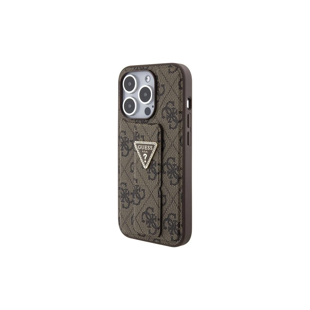 Hurtownia GSM - Case Guess GUHCP15XPGS4TDW iPhone 15 Pro Max braun/brown Hardcase Grip Stand 4G Triangle Strass - GUE3025 - {ean13} - Hurt