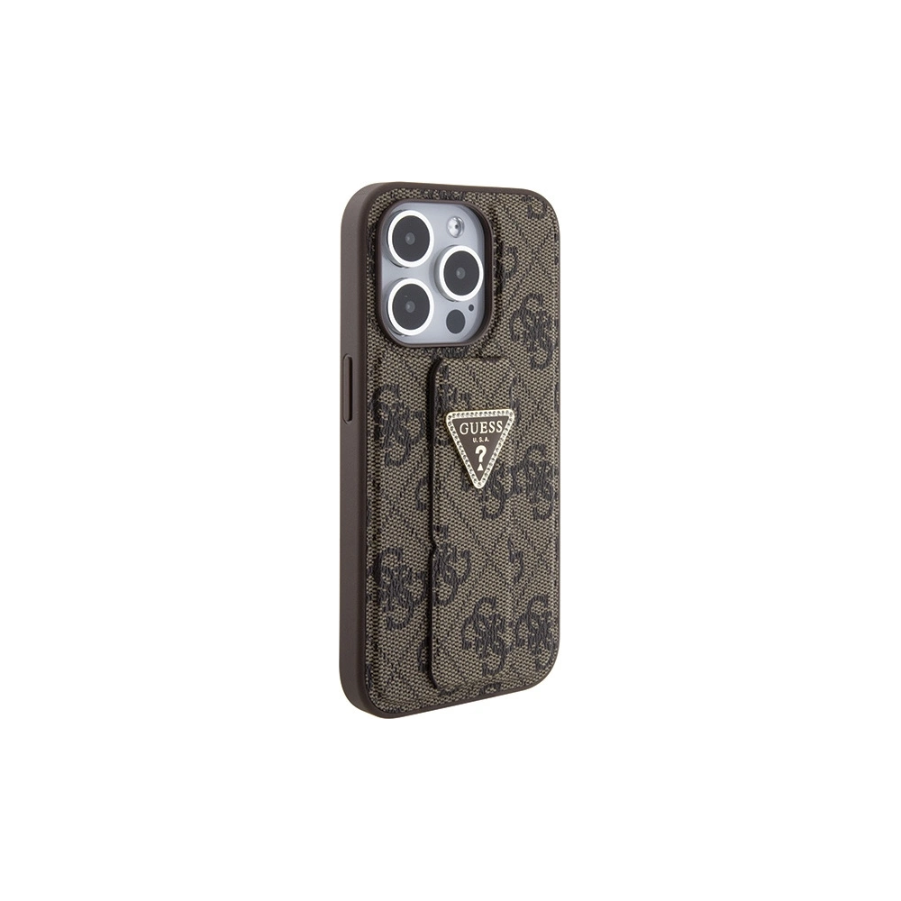 Hurtownia GSM - Case Guess GUHCP15XPGS4TDW iPhone 15 Pro Max braun/brown Hardcase Grip Stand 4G Triangle Strass - GUE3025 - {ean13} - Hurt