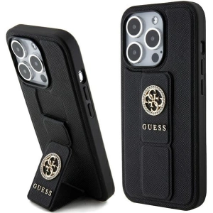 Hurtownia GSM - Case Guess GUHCP15XPGSSADK iPhone 15 Pro Max schwarz/black hardcase Grip Stand 4G Saffiano Strass - GUE3026 - {ean13} - Hurt