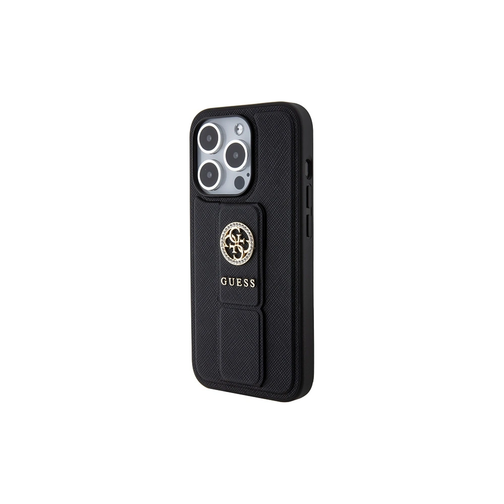 Hurtownia GSM - Case Guess GUHCP15XPGSSADK iPhone 15 Pro Max schwarz/black hardcase Grip Stand 4G Saffiano Strass - GUE3026 - {ean13} - Hurt