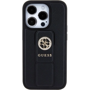 Hurtownia GSM - Etui Guess GUHCP15XPGSSADK iPhone 15 Pro Max černý/black hardcase Grip Stand 4G Saffiano Strass - GUE3026 - {ean13} - Hurt