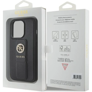 Hurtownia GSM - Etui Guess GUHCP15XPGSSADK iPhone 15 Pro Max černý/black hardcase Grip Stand 4G Saffiano Strass - GUE3026 - {ean13} - Hurt