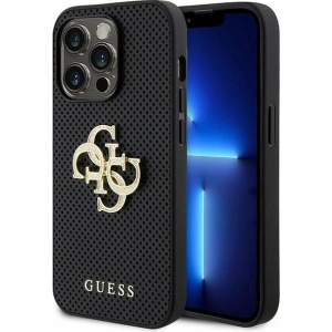 Hurtownia GSM - Etui Guess GUHCP15XPSP4LGK iPhone 15 Pro Max fekete/black hardcase bőr perforált 4G csillogó logó - GUE3028 - {ean13} - Hurt