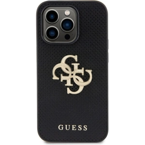 Hurtownia GSM - Etui Guess GUHCP15XPSP4LGK iPhone 15 Pro Max fekete/black hardcase bőr perforált 4G csillogó logó - GUE3028 - {ean13} - Hurt