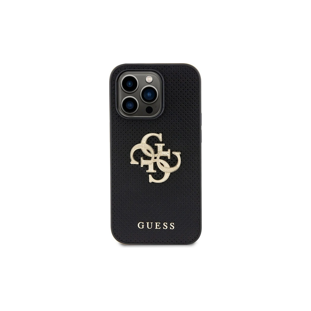 Hurtownia GSM - Case Guess GUHCP15XPSP4LGK iPhone 15 Pro Max schwarz/black hardcase Leder Perforiert 4G Glitter Logo - GUE3028 - {ean13} - Hurt